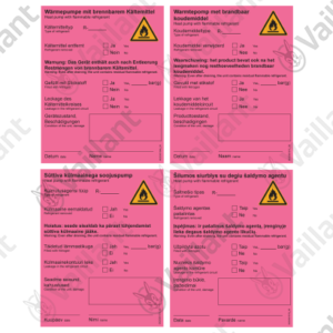Etiquette  hors  serv.  de  nl  et  it  -  Vaillant  -  ref  0010038459