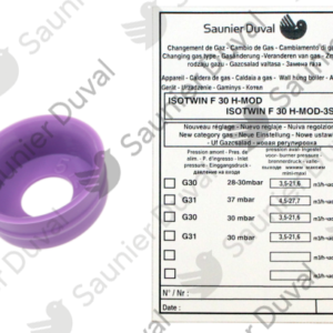Kit  changement  gaz  G20  ->  G30/G31  -  Saunier  Duval  -  ref  0020048727