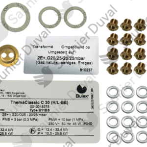 Kit  changement  de  gaz  G31  ->  G20/G25  -  Saunier  Duval  -  ref  0020199914
